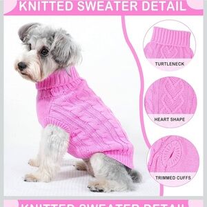 Pink Knitted Dog Sweater